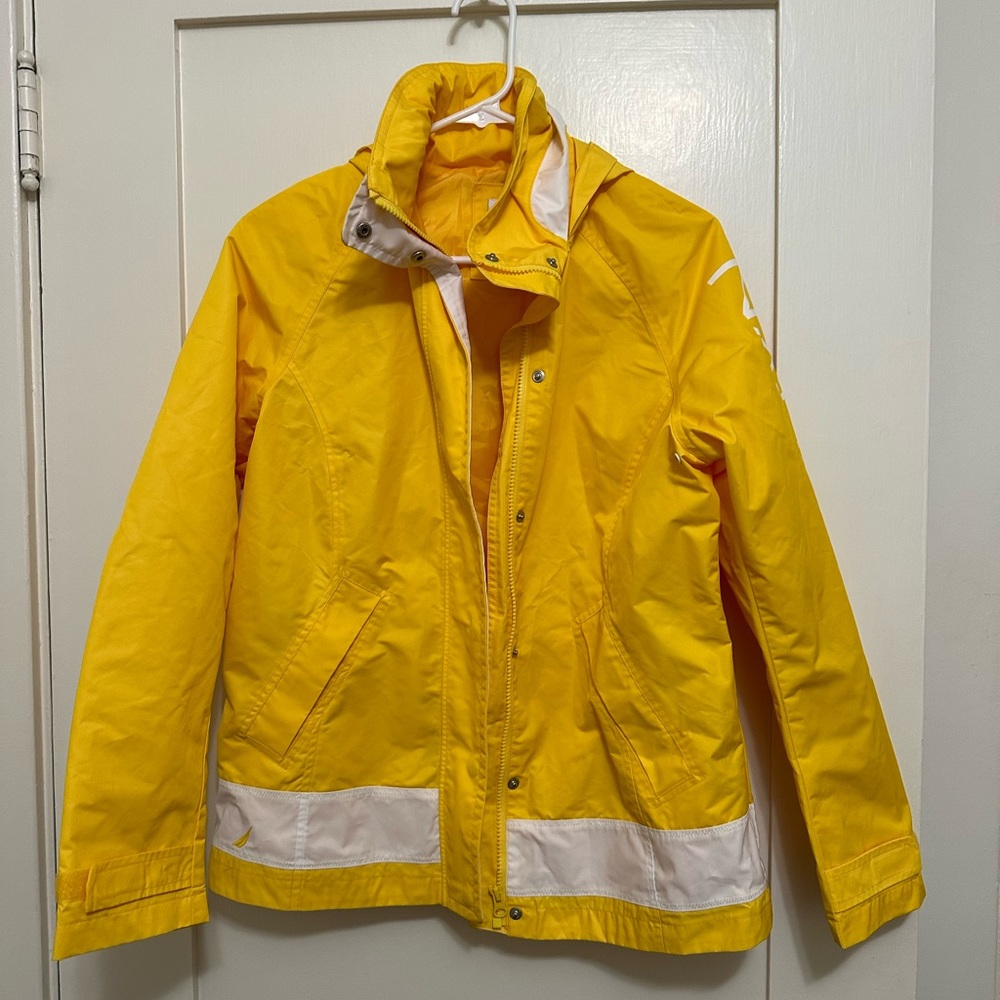 Nautica Women’s Rain Jacket - Yellow - Size M